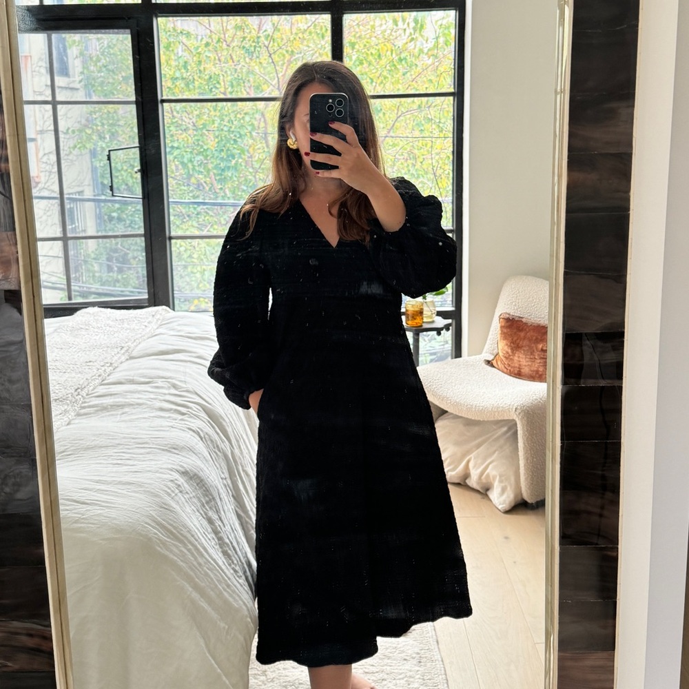 Stine Goya Midi Dress Black Floral
